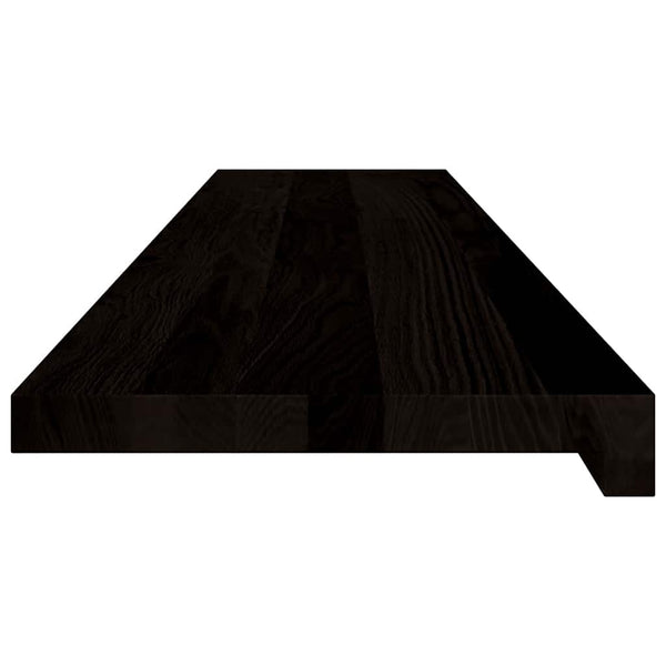 vidaXL Stair Treads 2 pcs Dark Brown 120x30x2 cm Solid Oak Wood