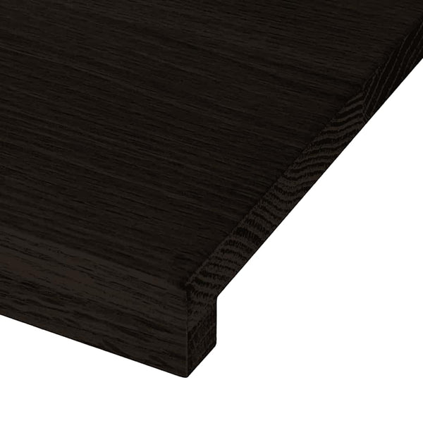 vidaXL Stair Treads 2 pcs Dark Brown 120x30x2 cm Solid Oak Wood