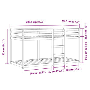 vidaXL Bunk Bed with Curtains Pink 90x200 cm Solid Pine Wood