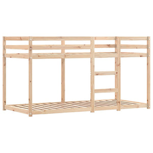vidaXL Bunk Bed with Curtains Blue 80x200 cm Solid Pine Wood
