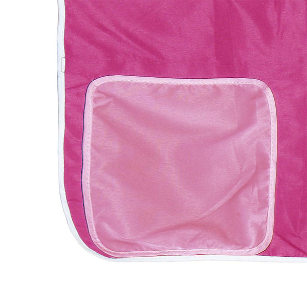 vidaXL Bunk Bed with Curtains Pink 80x200 cm Solid Pine Wood
