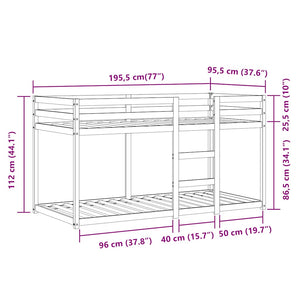 vidaXL Bunk Bed with Curtains Pink 90x190 cm Solid Pine Wood