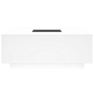 vidaXL Coffee Table with Infinity LED White 100x100x40 cm