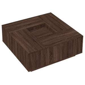 vidaXL Coffee Table Brown Oak-look 100x100x40 cm Engineered Wood