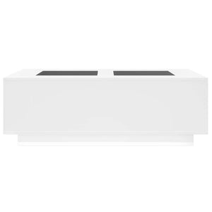 vidaXL Coffee Table with Infinity LED White 116x69x40 cm