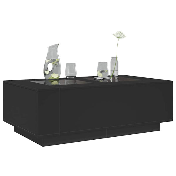 vidaXL Infinity LED Coffee Table Black 116x69x40 cm