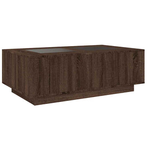 vidaXL Coffee Table with Infinity LED Brown Oak-Look 116x69x40 cm