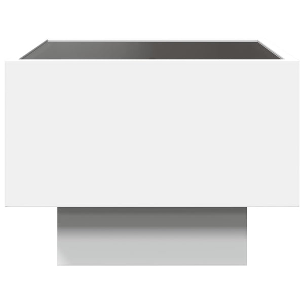 vidaXL Nightstand with Infinity LED White 40x40x30 cm