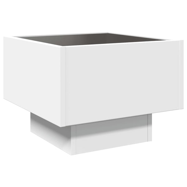 vidaXL Nightstand with Infinity LED White 40x40x30 cm