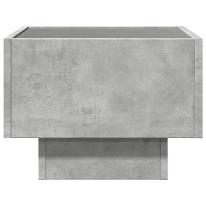 vidaXL Nightstand with Infinity LED Concrete Grey 40x40x30 cm