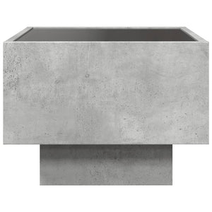 vidaXL Nightstand with Infinity LED Concrete Grey 40x40x30 cm