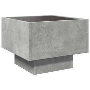 vidaXL Nightstand with Infinity LED Concrete Grey 40x40x30 cm
