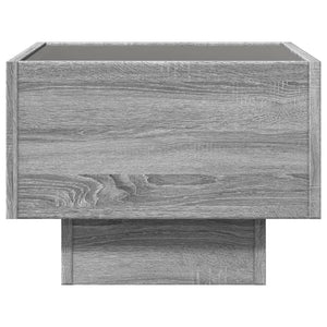 vidaXL Infinity LED Bedside Table Sonoma Grey 40x40x30 cm