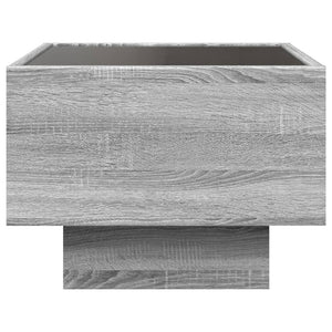 vidaXL Infinity LED Bedside Table Sonoma Grey 40x40x30 cm