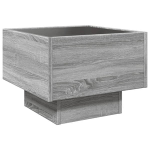 vidaXL Infinity LED Bedside Table Sonoma Grey 40x40x30 cm