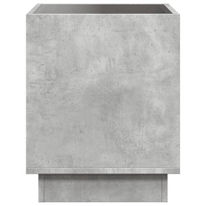 vidaXL Nightstand with Infinity LED Concrete Grey 40x40x50 cm