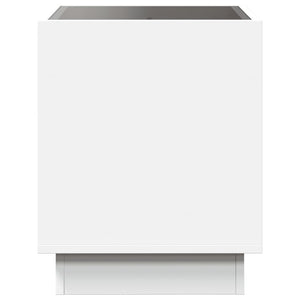 vidaXL Nightstand with Infinity LED White 50x50x50 cm