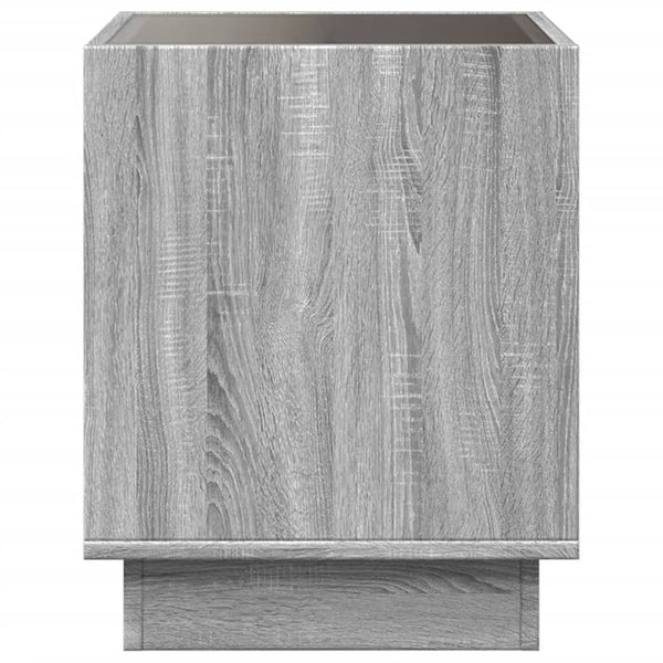 vidaXL Nightstand with Infinity LED Gray Sonoma 50x50x50 cm