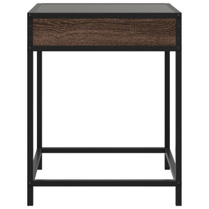 vidaXL Nightstand with Infinity LED Brown Oak-Look 40x40x51 cm