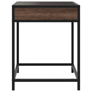 vidaXL Nightstand with Infinity LED Brown Oak-Look 40x40x51 cm