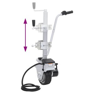 vidaXL Motorized Jockey Wheel Aluminum 12V 350W