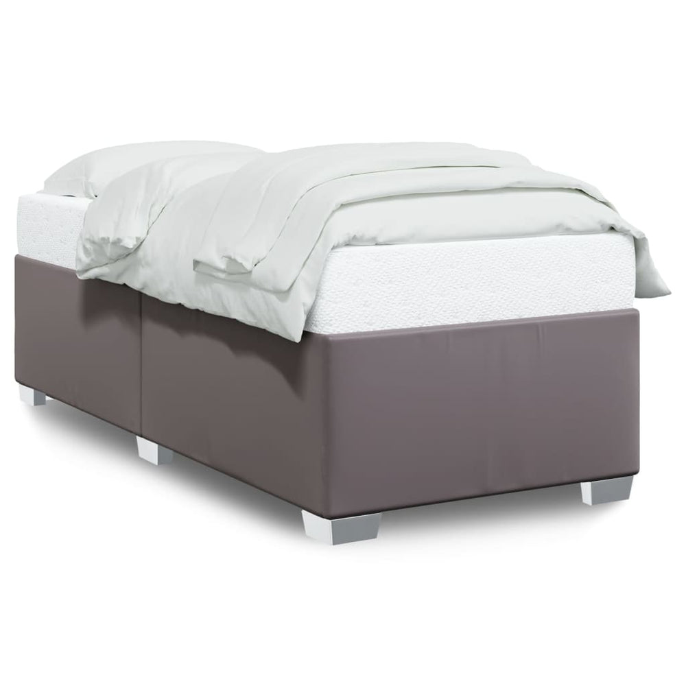 Bettgestell Grau 80x200 cm Kunstleder