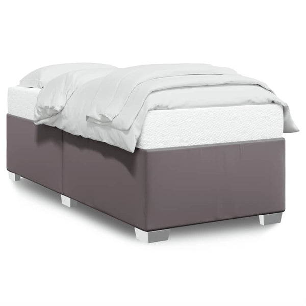 Bettgestell Grau 90x190 cm Kunstleder