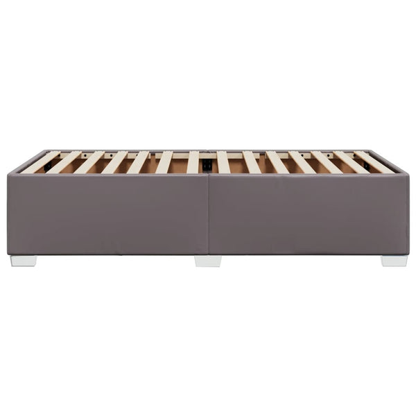 Bettgestell Grau 90x190 cm Kunstleder