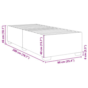 Bettgestell Cappuccino 90x200 cm Kunstleder