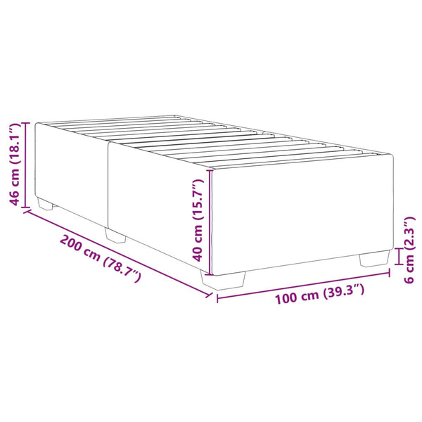 Bettgestell Cappuccino 100x200 cm Kunstleder