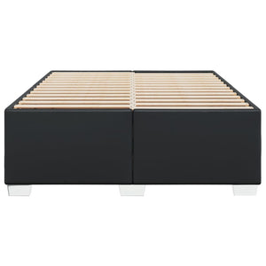 Bettgestell Schwarz 140x190 cm Kunstleder