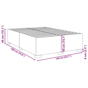 Bettgestell Schwarz 140x190 cm Kunstleder