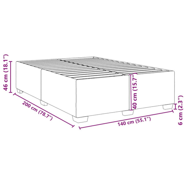 Bettgestell Cappuccino 140x200 cm Kunstleder