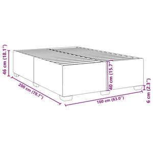 Bettgestell Schwarz 160x200 cm Kunstleder