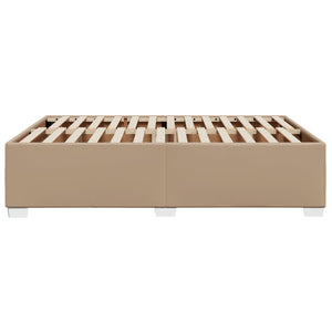 vidaXL Bed Frame Cappuccino Brown 160x200 cm Faux Leather