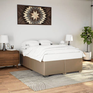 vidaXL Bed Frame Cappuccino Brown 160x200 cm Faux Leather