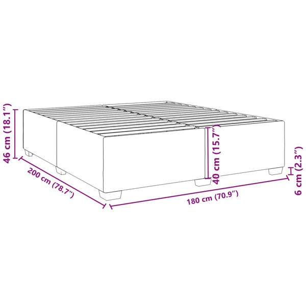 vidaXL Bed Frame Black 180x200 cm Faux Leather