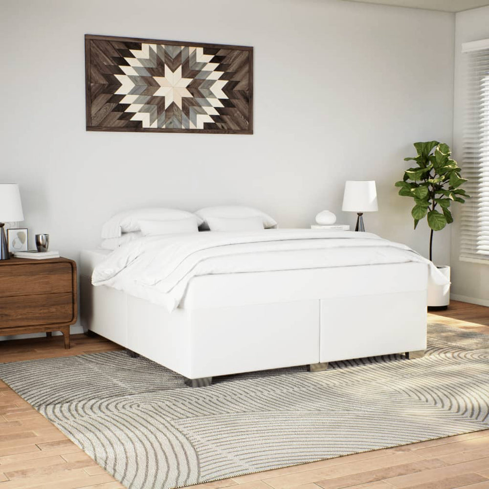 vidaXL Bed Frame White 180x200 cm Faux Leather