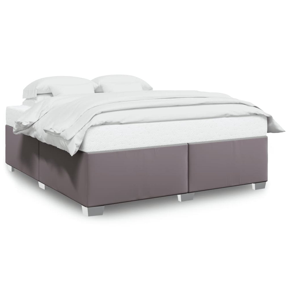 vidaXL Bed Frame Grey 180x200 cm Faux Leather