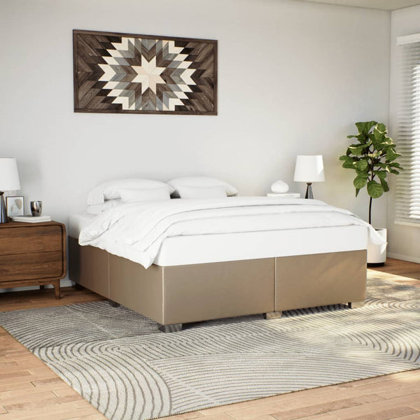 vidaXL Bed Frame Cappuccino Brown 180x200 cm Faux Leather