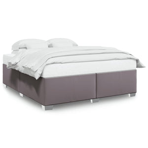 vidaXL Bed Frame Grey 200x200 cm Faux Leather