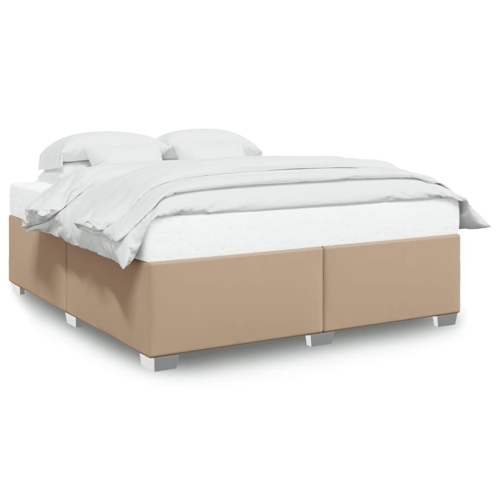 vidaXL Bed Frame Cappuccino Brown 200x200 cm Faux Leather