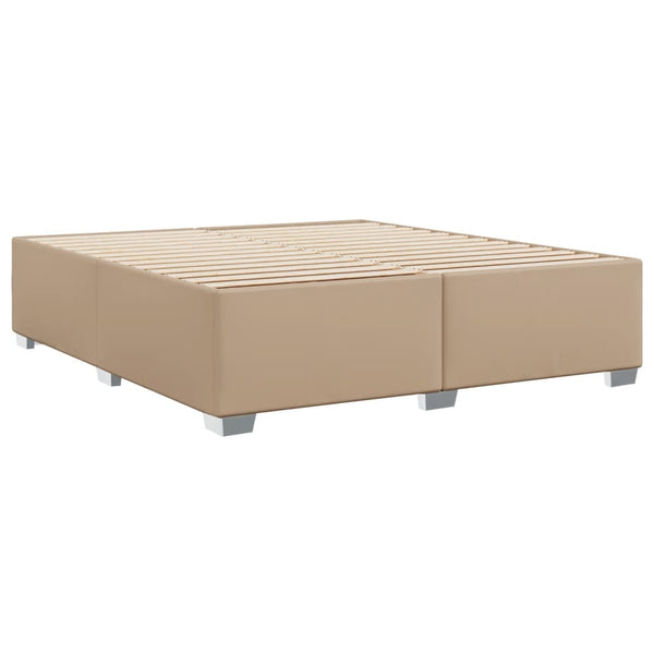 vidaXL Bed Frame Cappuccino Brown 200x200 cm Faux Leather