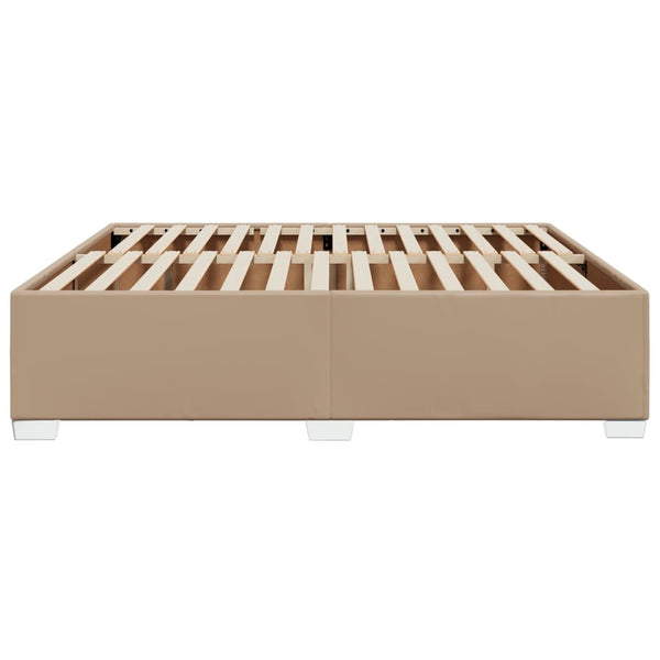 vidaXL Bed Frame Cappuccino Brown 200x200 cm Faux Leather