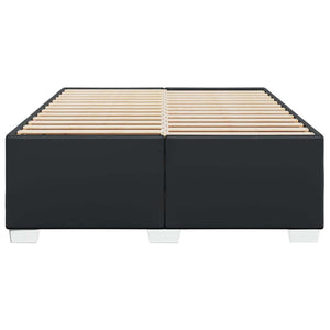 vidaXL Bed Frame without Mattress Black Faux Leather