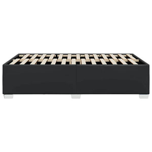 vidaXL Bed Frame without Mattress Black Faux Leather
