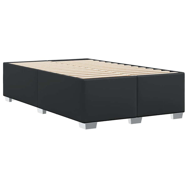 vidaXL Bed Frame without Mattress Black Faux Leather