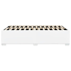 vidaXL Bed Frame without Mattress White Faux Leather