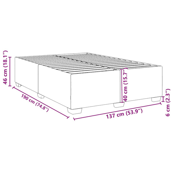 vidaXL Bed Frame without Mattress White Faux Leather