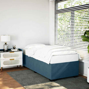 vidaXL Bed Frame Blue 90x200 cm Velvet